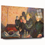 Emotive Expressionist Art - Dødskamp by Edvard Munch Canvas Print