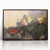 Emotive Expressionist Art - Dødskamp by Edvard Munch Canvas Print