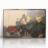 Emotive Expressionist Art - Dødskamp by Edvard Munch Canvas Print