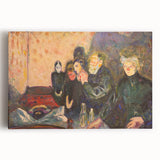 Emotive Expressionist Art - Dødskamp by Edvard Munch Canvas Print