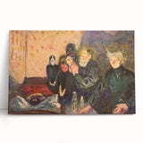 Emotive Expressionist Art - Dødskamp by Edvard Munch Canvas Print