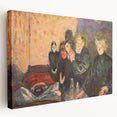 Emotive Expressionist Art - Dødskamp by Edvard Munch Canvas Print