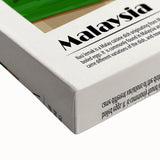 Large art featuring a close-up of various food dishes in black and white on stretched canvas.