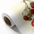 Art Deco style poster featuring a colorful array of fruits on rolled canvas.