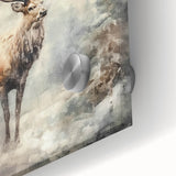 Seasonal Wall Art - Majestic Elk Winter Scene Christmas Framed Art