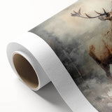 Seasonal Wall Art - Majestic Elk Winter Scene Christmas Framed Art