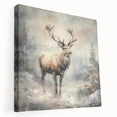 Seasonal Wall Art - Majestic Elk Winter Scene Christmas Framed Art