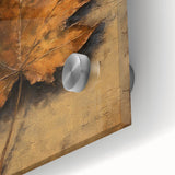 Halloween Canvas Art - Rustic Autumn Leaf Painting for Seasonal Decor