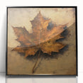 Halloween Canvas Art - Rustic Autumn Leaf Painting for Seasonal Decor