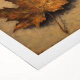 Halloween Canvas Art - Rustic Autumn Leaf Painting for Seasonal Decor
