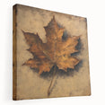Halloween Canvas Art - Rustic Autumn Leaf Painting for Seasonal Decor