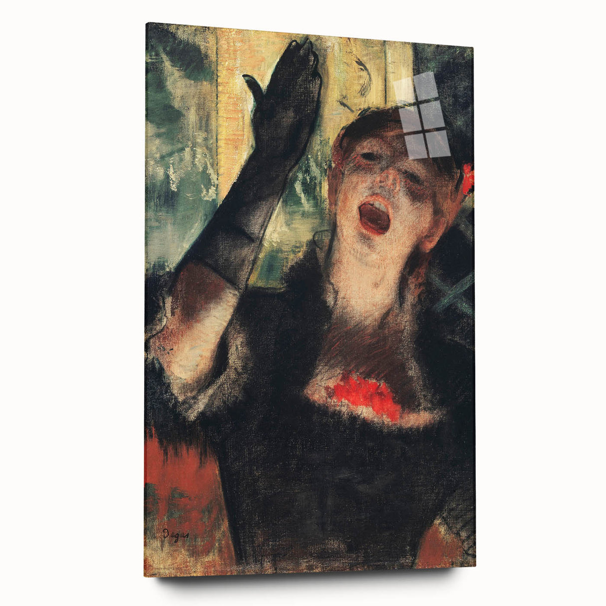 Edgar Degas' Café Singer - Expressive Impressionist Portrait Art Print