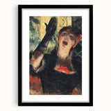 Edgar Degas' Café Singer - Expressive Impressionist Portrait Art Print