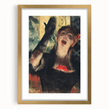Edgar Degas' Café Singer - Expressive Impressionist Portrait Art Print