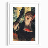 Edgar Degas' Café Singer - Expressive Impressionist Portrait Art Print
