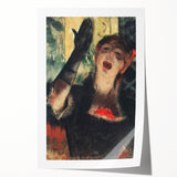 Edgar Degas' Café Singer - Expressive Impressionist Portrait Art Print