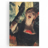 Edgar Degas' Café Singer - Expressive Impressionist Portrait Art Print