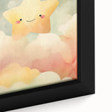 Stretched Canvas Art for Kids – Smiling Star Nursery Print
