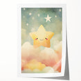 Stretched Canvas Art for Kids – Smiling Star Nursery Print