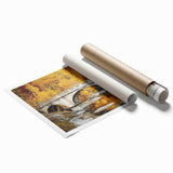 Landscape bridge artwork printed on high-quality canvas, showcasing vivid colors and intricate details. Ideal for enhancing home decor, rolled and ready for framing.