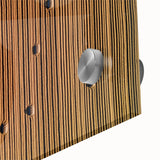 Close-up of a vibrant acrylic landscape artwork showcasing a serene countryside scene, featuring lush green fields and a clear blue sky, ideal for home decor.