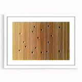 Scenic countryside landscape art framed in white matting, showcasing vibrant green fields and a clear blue sky, perfect for home decor or office aesthetics.