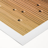 Rolled canvas artwork depicting a serene countryside landscape with rolling hills and vibrant greenery, elegantly packaged in a protective cardboard tube for easy transport.