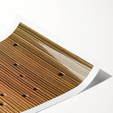 Rolled landscape print showcasing a serene countryside scene with rolling hills and vibrant green fields, packaged in a durable cardboard tube for protection and easy transport.