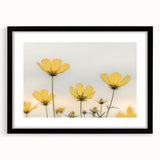 Extra large abstract art print featuring vibrant, textured floral designs on a framed black canvas.