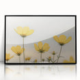 Large abstract wall art featuring close-up floral designs in vibrant colors on a framed acrylic.