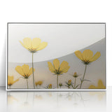 Framed acrylic print of a floral design in soft pastel shades, ideal for nursery wall art.