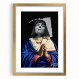 Modern Pop Art Virgin in Prayer - Contemporary Canvas Print