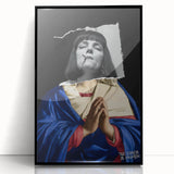 Modern Pop Art Virgin in Prayer - Contemporary Canvas Print