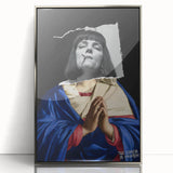 Modern Pop Art Virgin in Prayer - Contemporary Canvas Print