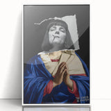 Modern Pop Art Virgin in Prayer - Contemporary Canvas Print