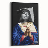 Modern Pop Art Virgin in Prayer - Contemporary Canvas Print