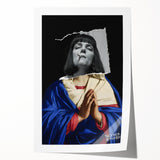 Modern Pop Art Virgin in Prayer - Contemporary Canvas Print