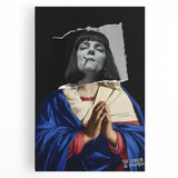Modern Pop Art Virgin in Prayer - Contemporary Canvas Print