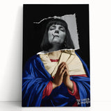Modern Pop Art Virgin in Prayer - Contemporary Canvas Print