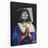 Modern Pop Art Virgin in Prayer - Contemporary Canvas Print