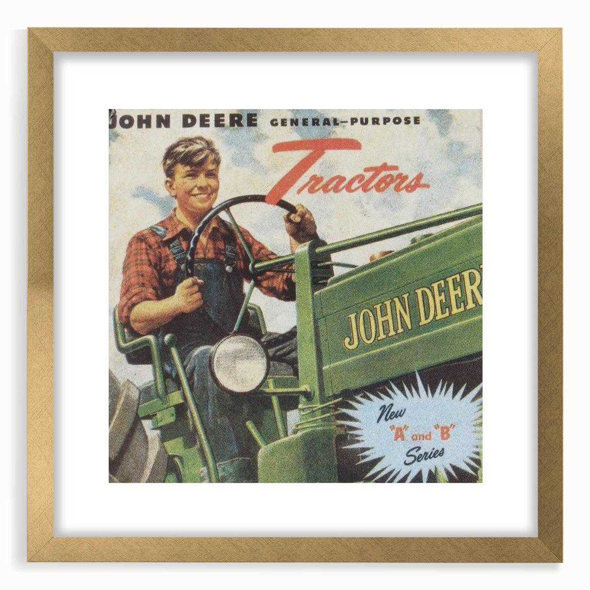 Vintage John Deere Tractors Retro Poster - Nostalgic Wall Art
