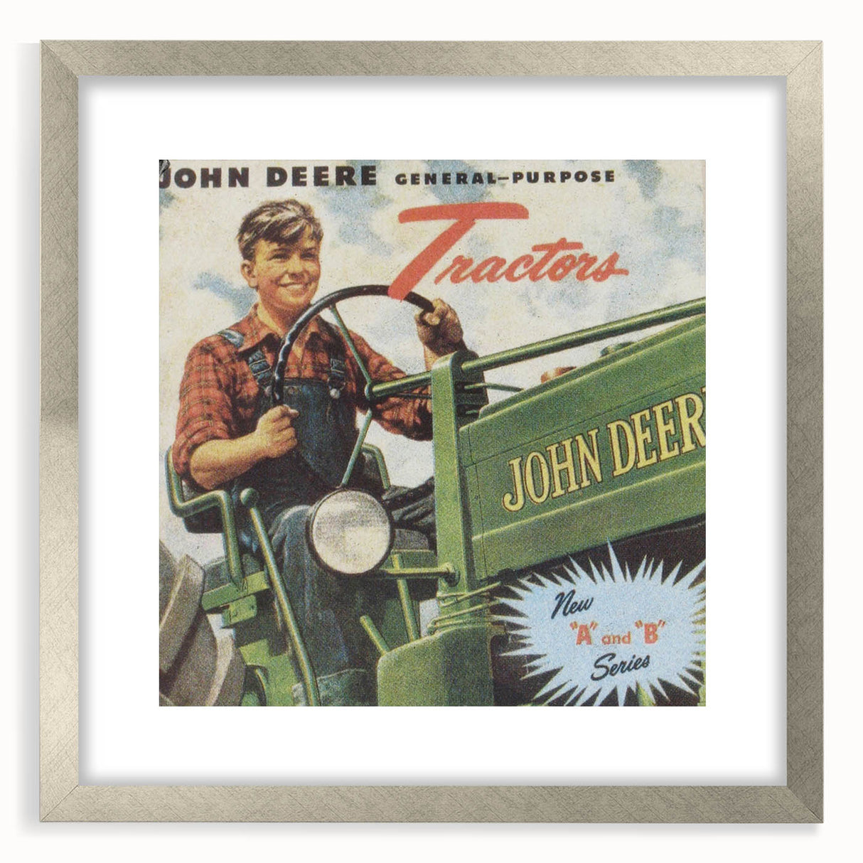 Vintage John Deere Tractors Retro Poster - Nostalgic Wall Art