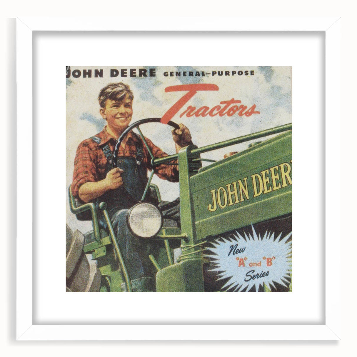 Vintage John Deere Tractors Retro Poster - Nostalgic Wall Art