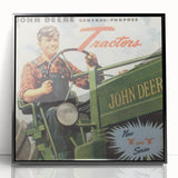 Vintage John Deere Tractors Retro Poster - Nostalgic Wall Art