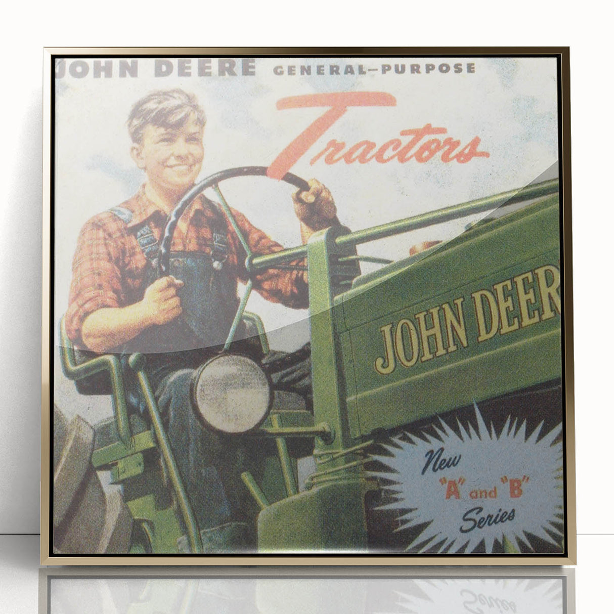 Vintage John Deere Tractors Retro Poster - Nostalgic Wall Art