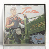 Vintage John Deere Tractors Retro Poster - Nostalgic Wall Art