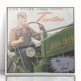 Vintage John Deere Tractors Retro Poster - Nostalgic Wall Art