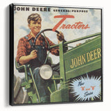 Vintage John Deere Tractors Retro Poster - Nostalgic Wall Art