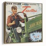 Vintage John Deere Tractors Retro Poster - Nostalgic Wall Art