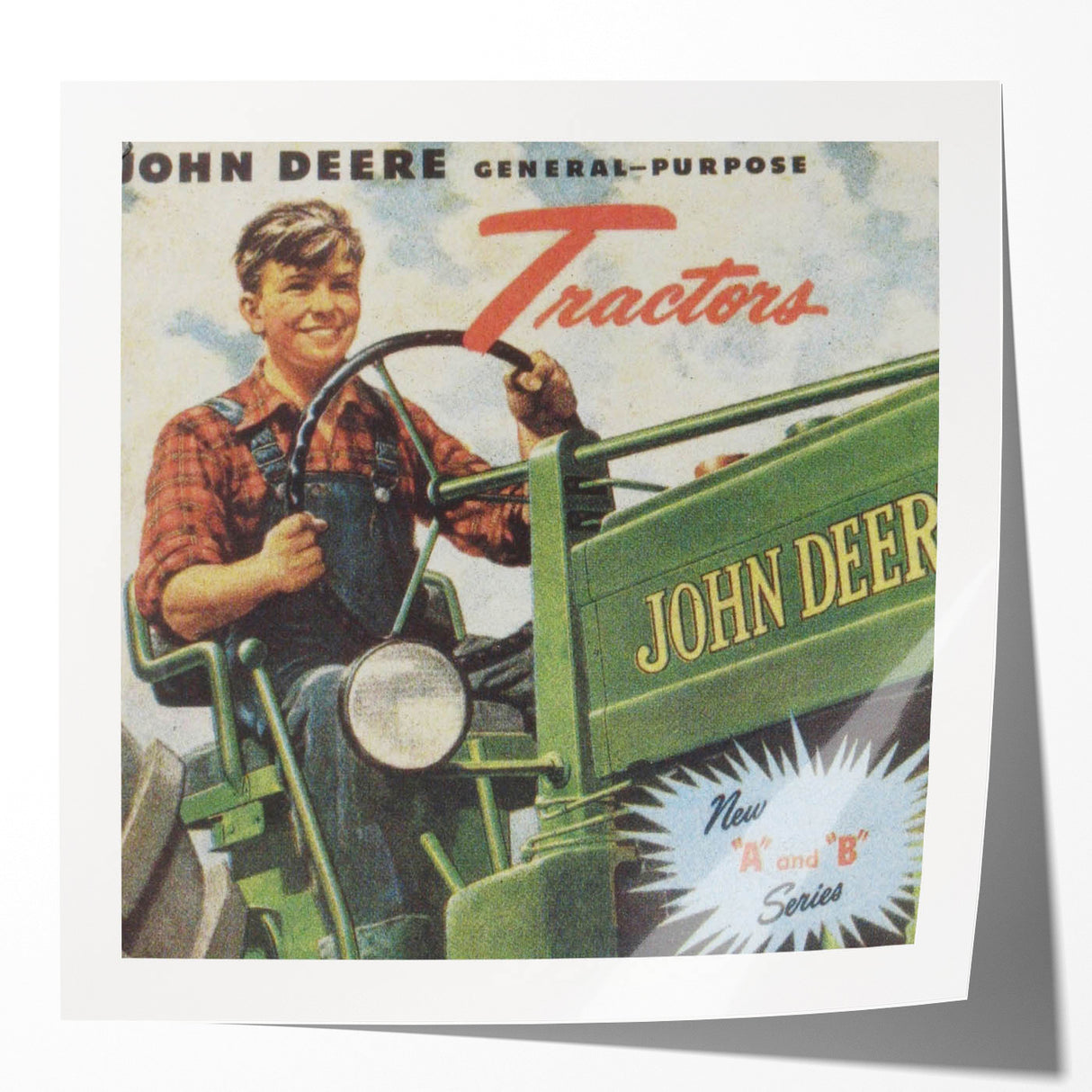 Vintage John Deere Tractors Retro Poster - Nostalgic Wall Art